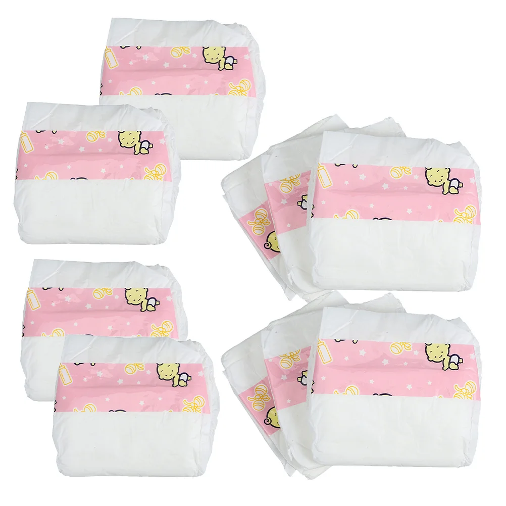 

10Pcs 18 Inch Dress Up Diapers Replacement Nappies for Pretend Play Baby Accessories Simulation Diapers Enhancing Nurturing