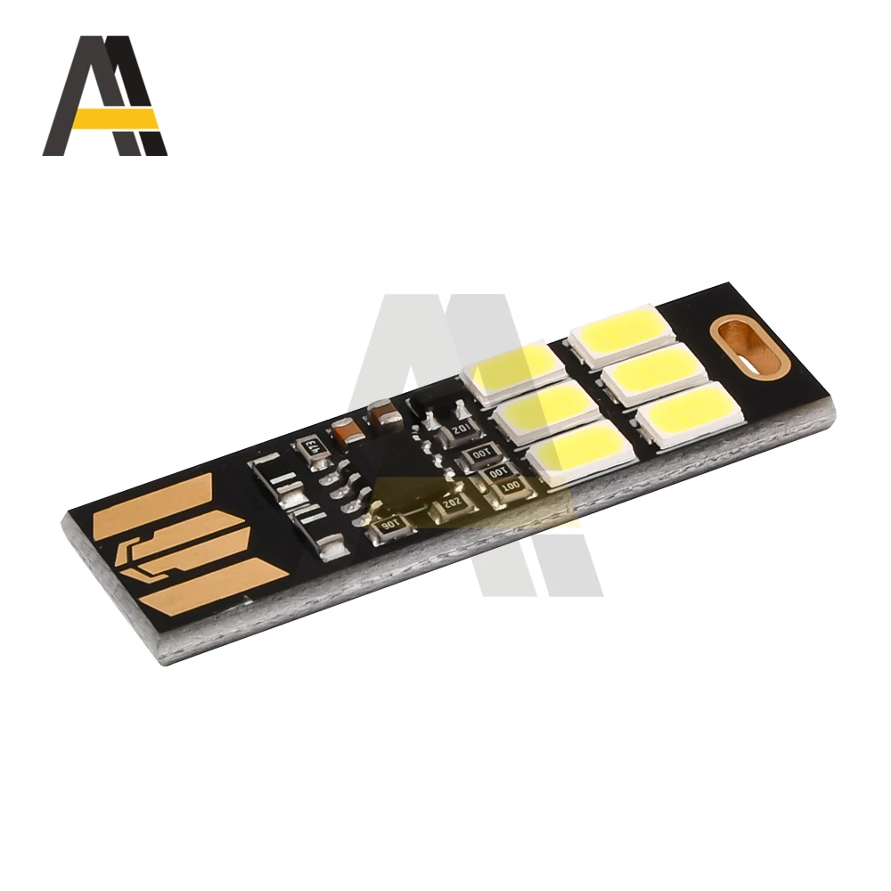 10/5/1 Uds Mini portátil 5730 USB 6LED SMD luz 5V Sensor táctil atenuación ajustable luz nocturna luz cálida/blanca opcional