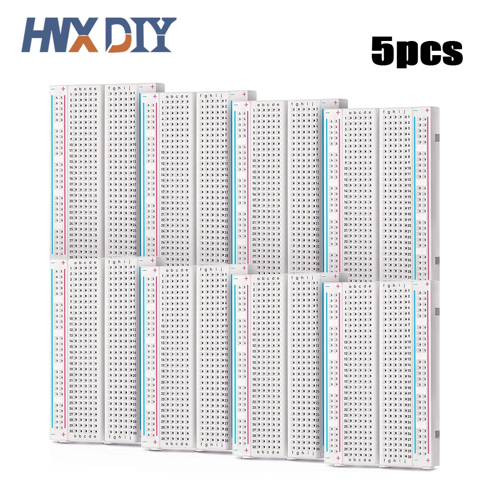 5pcs 400 holes Points Solderless PCB Breadboard Mini Universal Test Protoboard DIY Bread Board Bus Test Circuit Board