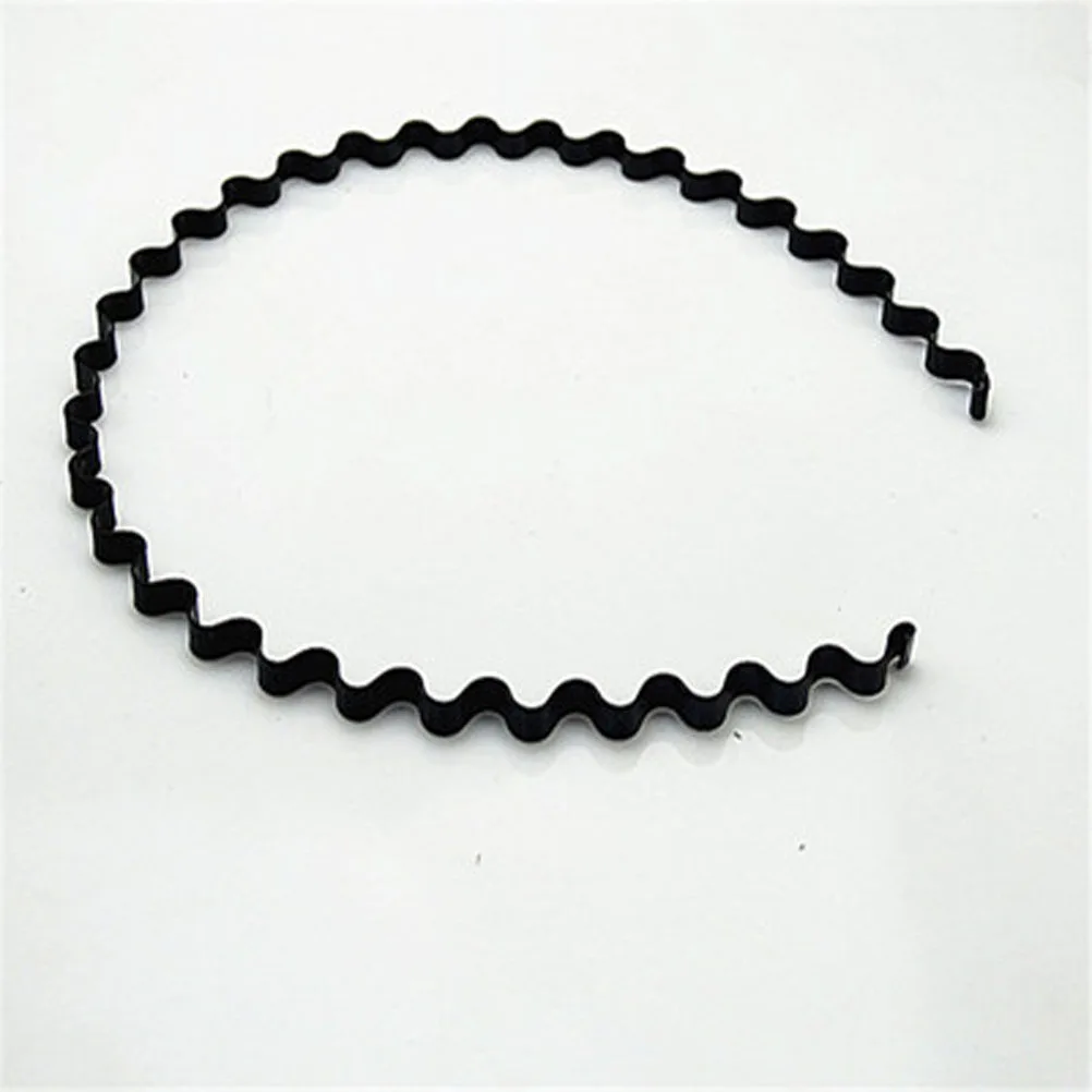 

5Pcs Black Wavy Hair Hoop Exquisite Women Headband Unique Design Hair Accessories for Party Daily Use Women Headband
