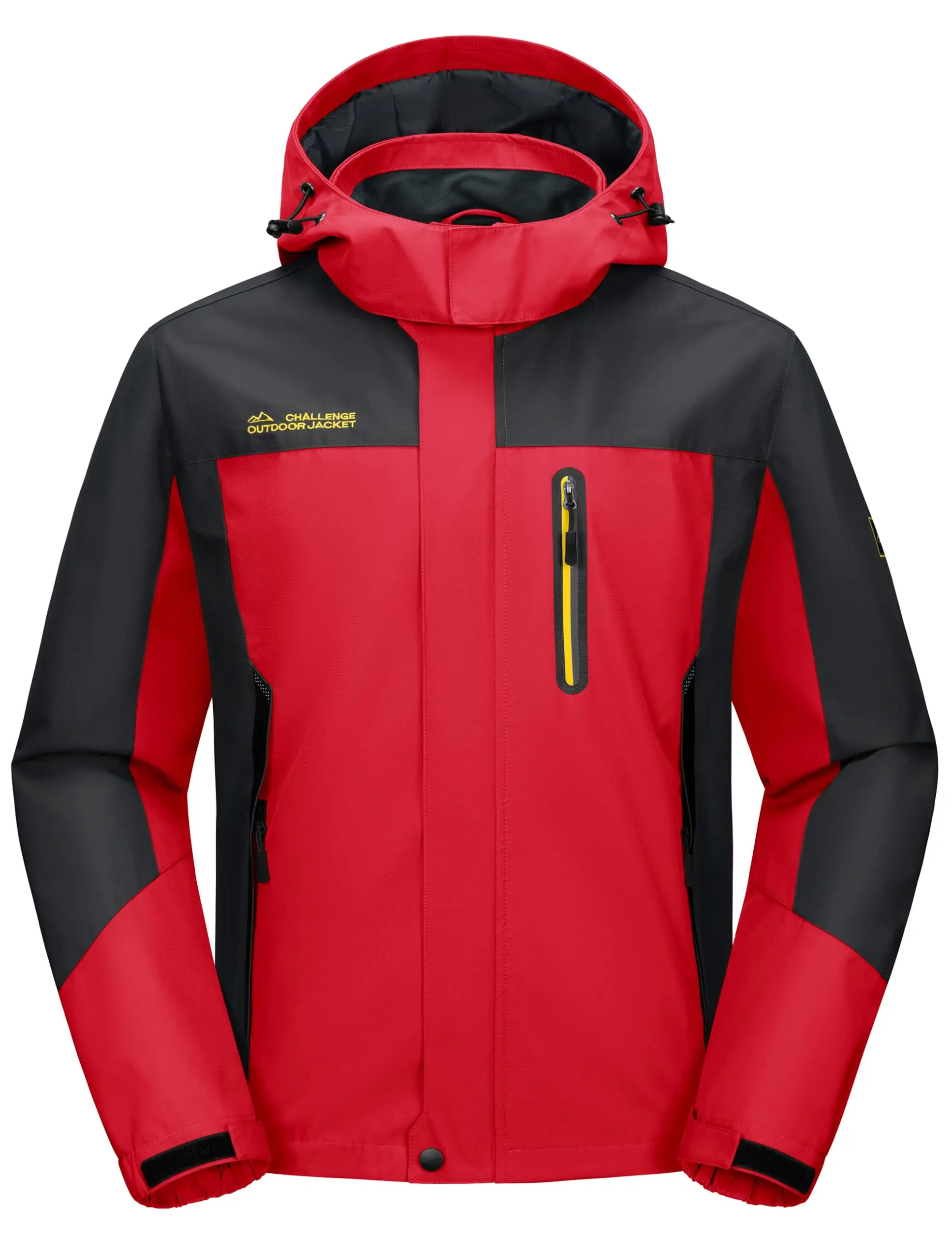 TACVASEN Waterproof Lightweight Jacket Mens Mesh Lined Outdoor Jacket Windproof Fishing Hiking Jacket Rain Coat Male Windbreaker
