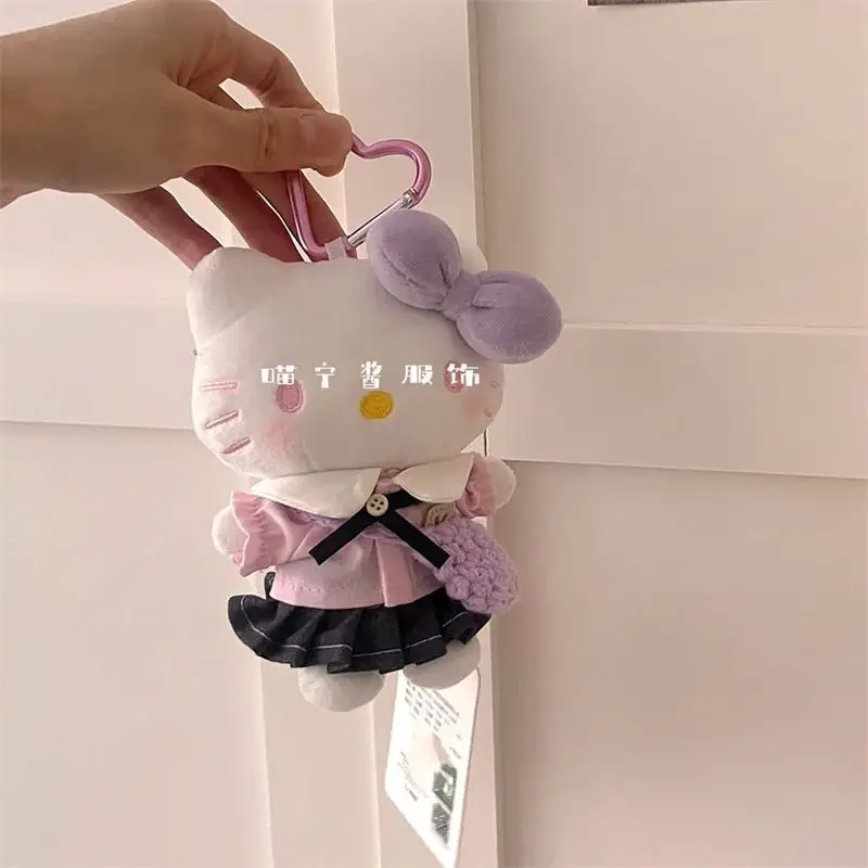 10 センチメートルかわいいサンリオハローキティぬいぐるみバッグペンダント漫画かわいいアニメバックパックアクセサリーキーホルダー車のハンガーガールギフトおもちゃ