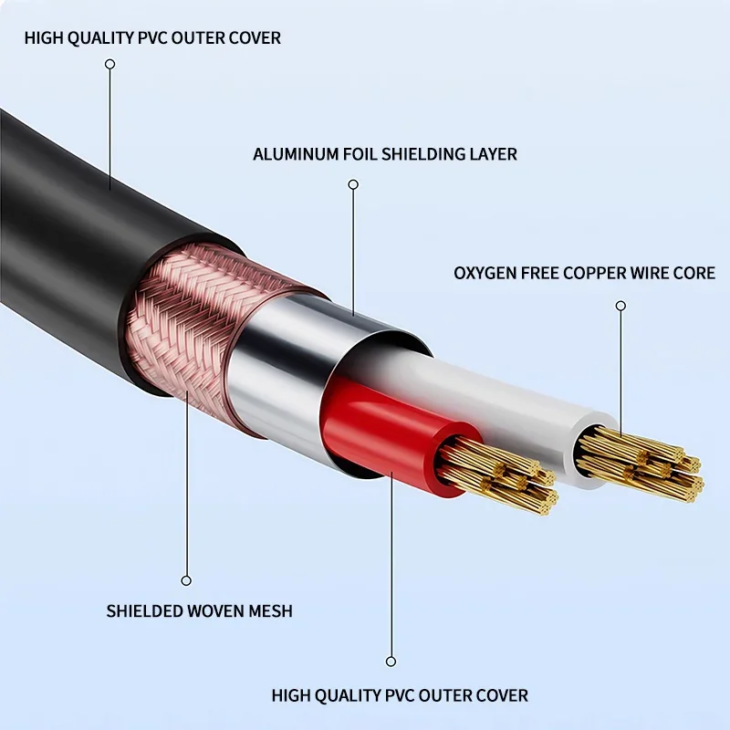 3-PIN XLR كابل 3*18AWG ذكر إلى أنثى ميكروفون ضوء المرحلة DMX كابل لخلاط الصوت مكبر الصوت