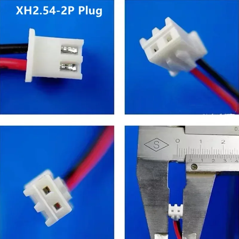 3.7V 3500mAh แบตเตอรี่ชาร์จ 18650 1S เหมาะสําหรับลําโพงไฟฉุกเฉินพร้อม XH2.54-2P ปลั๊ก