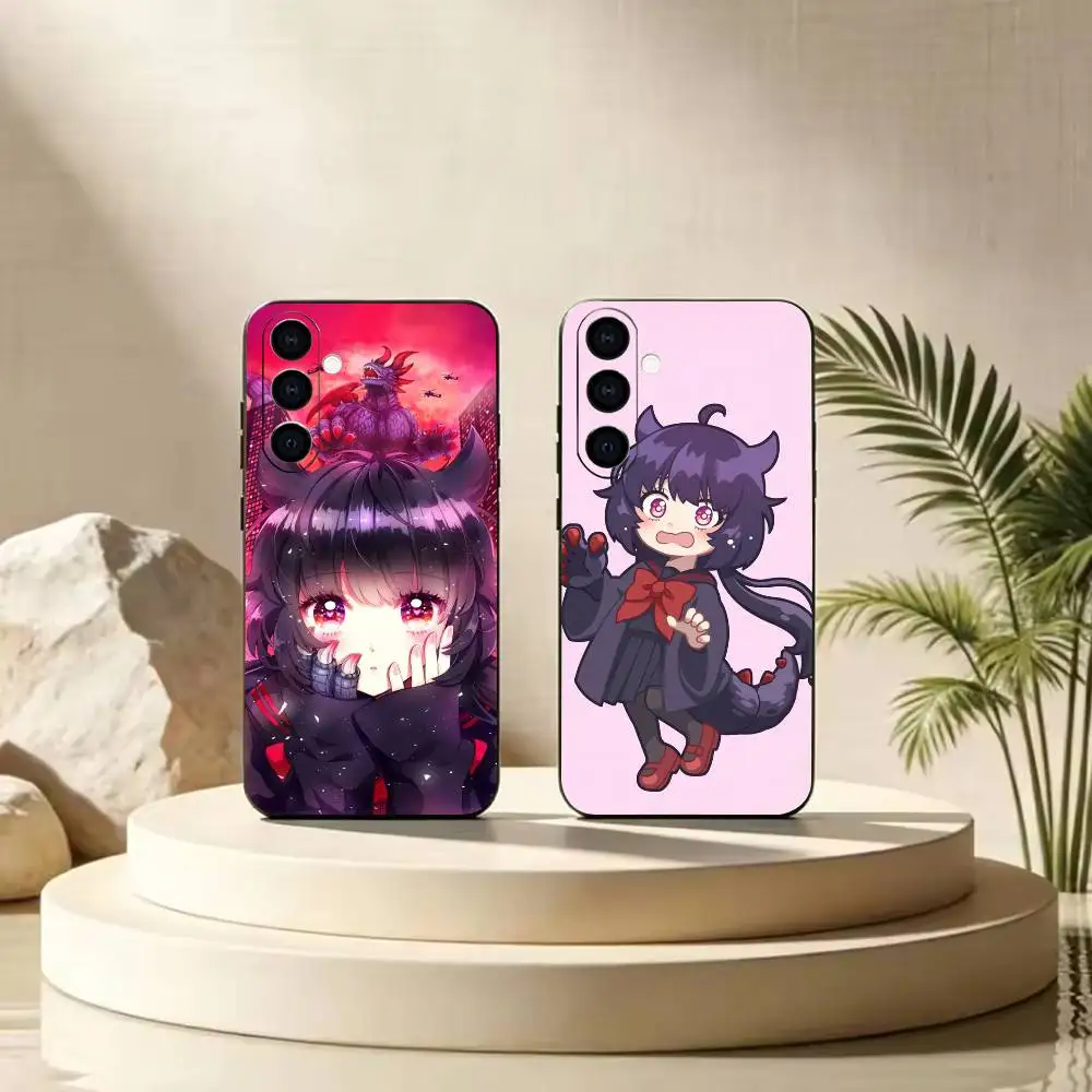 K-kaiju Girl Caramelise Kuroe Akaishi  Black Soft Silicone Shockproof Case For Samsung A70/A71/A51/A52/A53 & Other Models