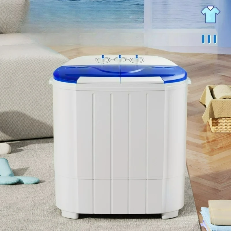 Dormitory household small quick drying double bucket cylinder elution dual-purpose mini washing machine