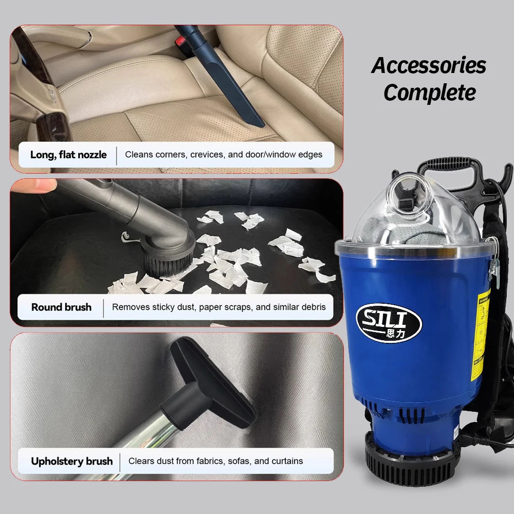 Tungfull 1000W Portable Backpack Vacuum Cleaner 220V Shoulder-Mounted for Home Hotel Commercial & Industrial Cleaning