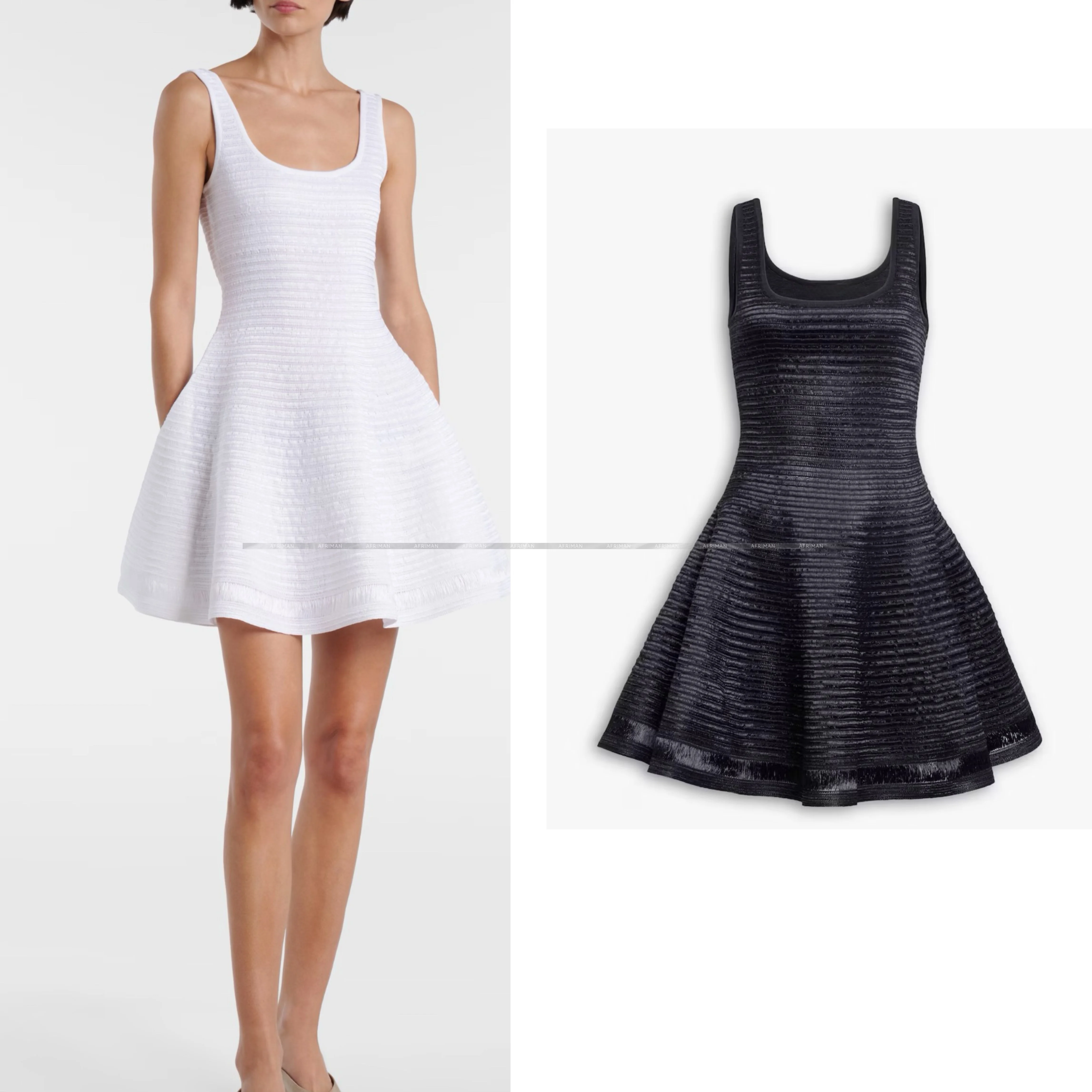 Dames gebreid vest baljurk mini-jurk