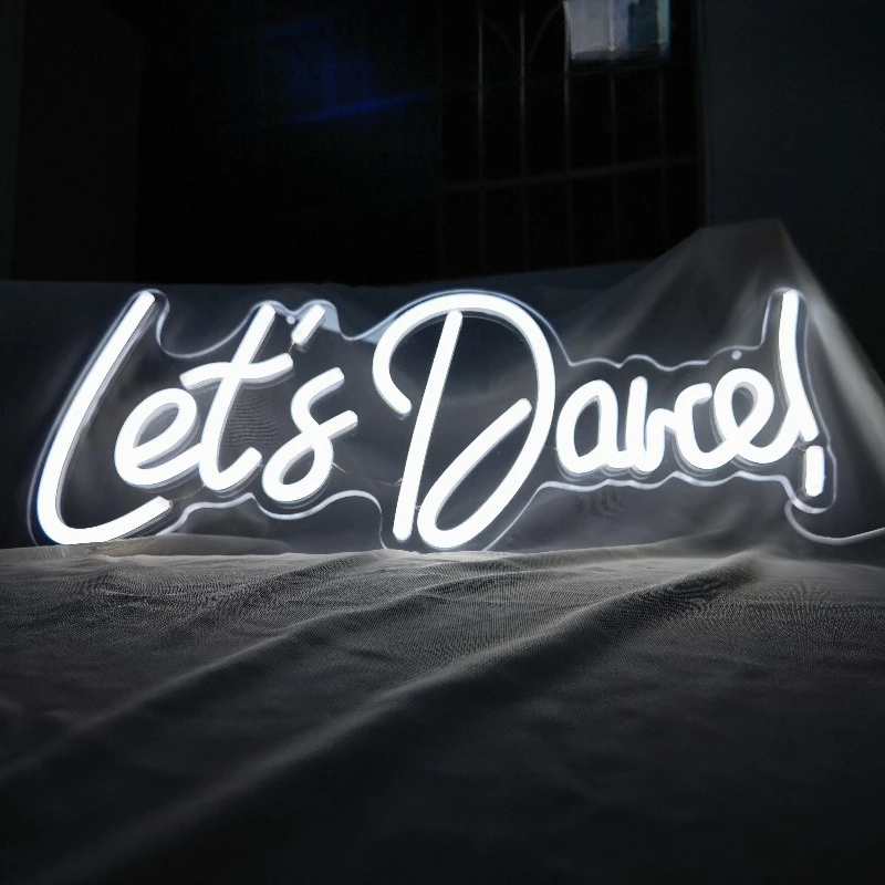 

Неоновая вывеска «Let's Dance», светодиодный настенный светильник с регулируемой яркостью через USB, декор для вечеринок, дома, бара, танцевальной студии, свадебного торжества, идеальный подарок