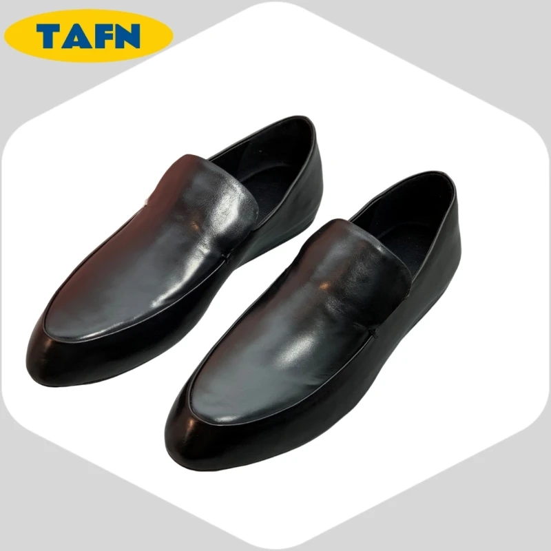 Classic Trendy Loafers Women's Comfortable Flats High-End Simple Design Elegant Leather  Minimalist Leather  top quality AD1701