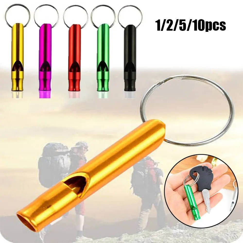 

7 Colors with Keyring Camping Hiking Outdoor EDC Tools Emergency Whistles Survival Whistle Training Accessories