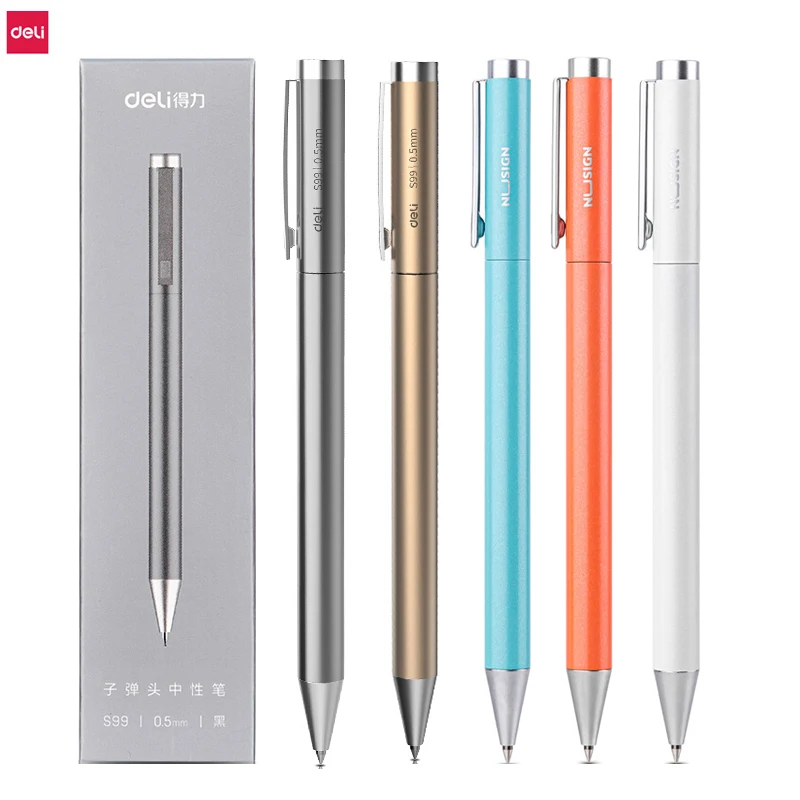 Xiaomi Deli Metal Sign Pens Mijia Gel Pen PREMEC Smooth Switzerland Refill 0.5mm Japan Black Blue Ink  For School Office Drawing