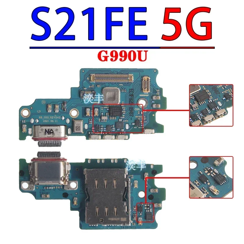 Puerto de carga Usb para Samsung Galaxy S901, S906, S908, S21, S22 Fe Plus Ultra G991, G996, G998, G990, B U N, módulo de placa de carga