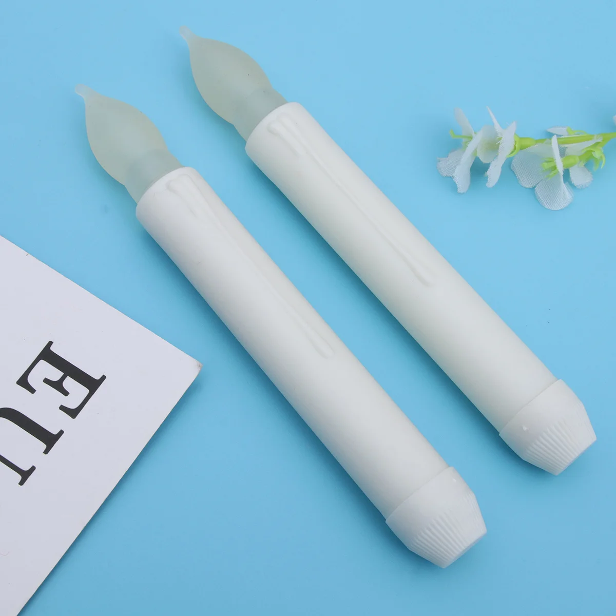 

12pcs Flameless Flickering Slim LED Candles for Home Wedding Decoration Without Yellow Light