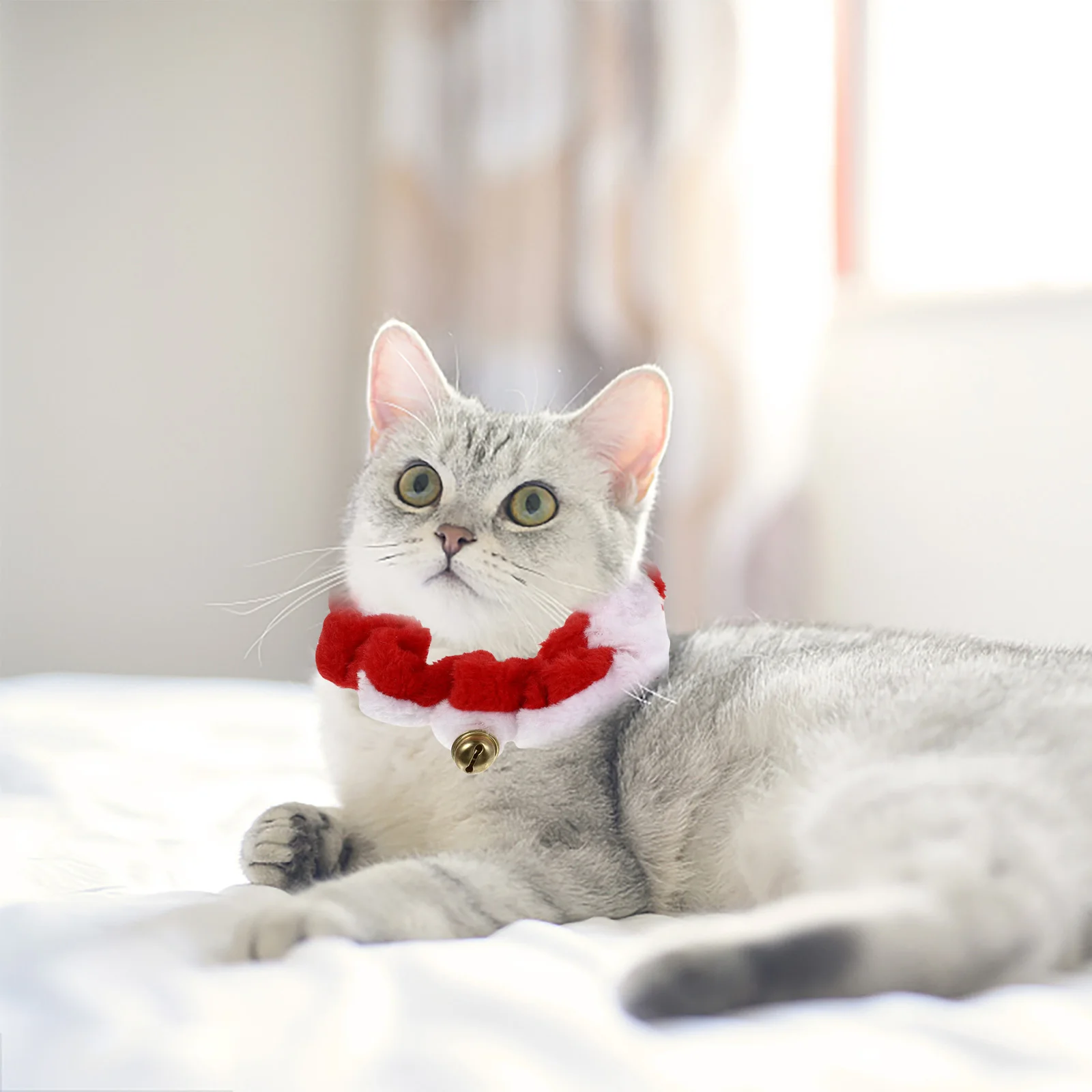 

Pet Christmas Costume Decorative Hat Scarf Set Elastic Neck Xmas Cat Dog Supply Stylish Breathable Craftsmanship