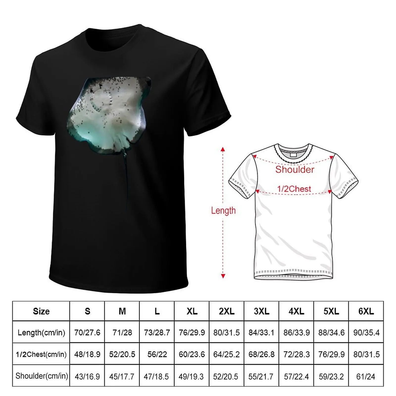 Manta Ray T-Shirt t shirt men 100% cotton luxury brand T-Shirt