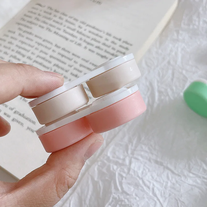 Contact Lens Cases Tiny Solid Color Plastic Box Lightweight Protective Case Outdoor Contact Lenses Storage Case
