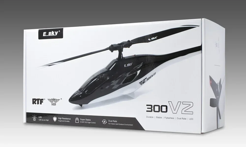 Esky 300 V2 Mini 6CH 2.4Ghz FXZ 6 DOF Axis Flybarless helikopter RC RTF dla dzieci zabawki do zabawy na zewnątrz