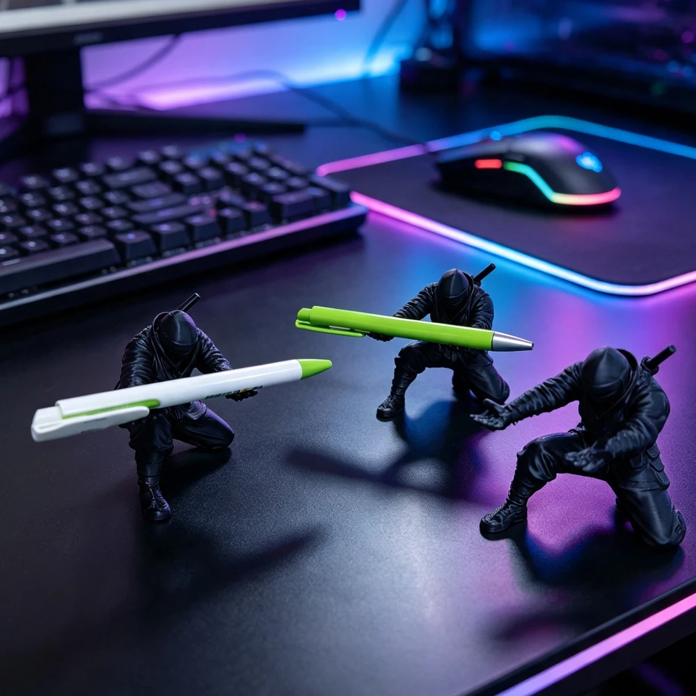 1/3Pcs 3D Printed Ninja Pen Holder Cool Desktop Organizer Figurine Multi-Functional Pen Stand Creative Desk Decor Novelty Gift