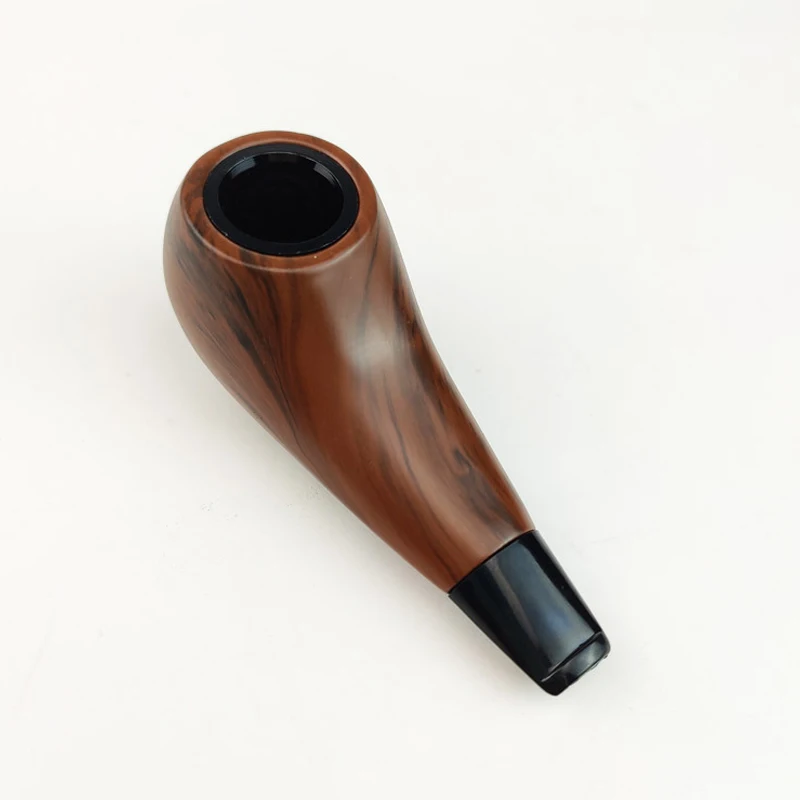 Resin Ebony Tobacco Pipe Retro Bakelite Bending Filter Pipe Potable Handheld Smoking Pipe Cigarette Accessories Men's Gifts view 2