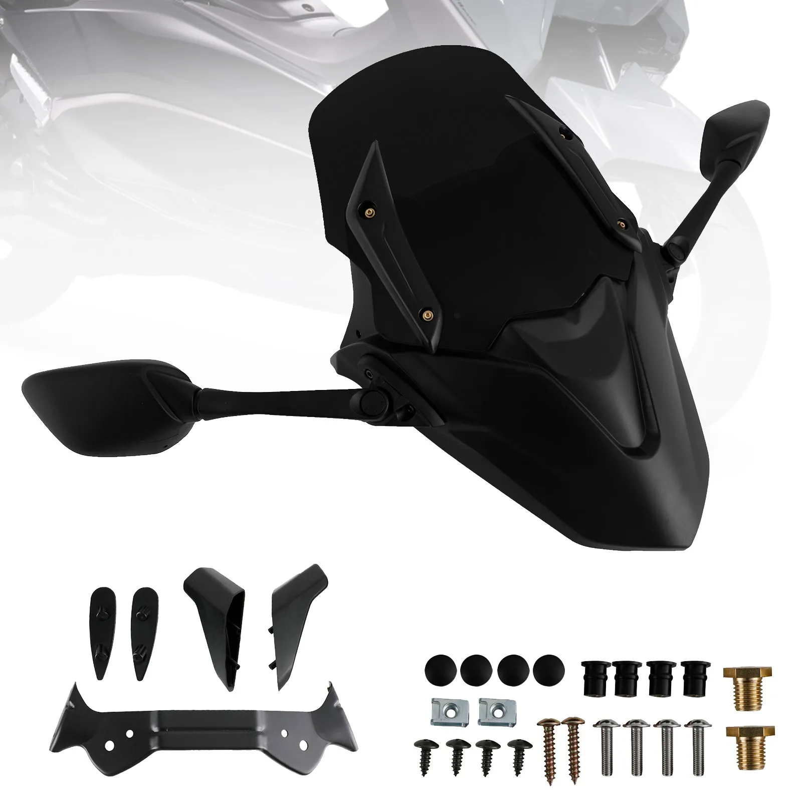 ABS Windshield For Yamaha NMAX155 N-MAX 155 2021 2022 With Aluminum Bracket