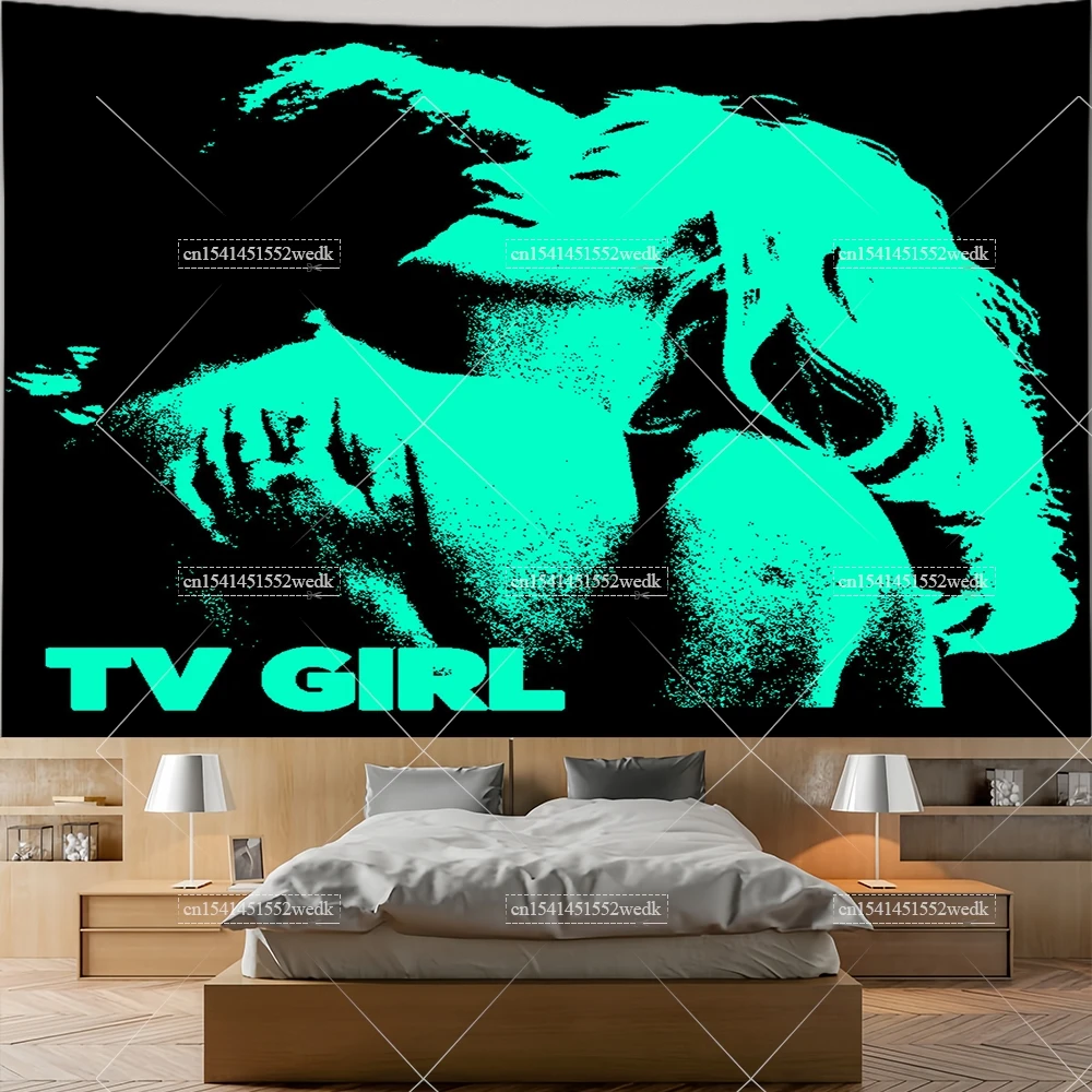 Lovers Rock TV Girl Albums Posters Wall Hanging Tapestry Hippie Tapestrys Room Decor Aesthetic Tapestries College Party Backdrop