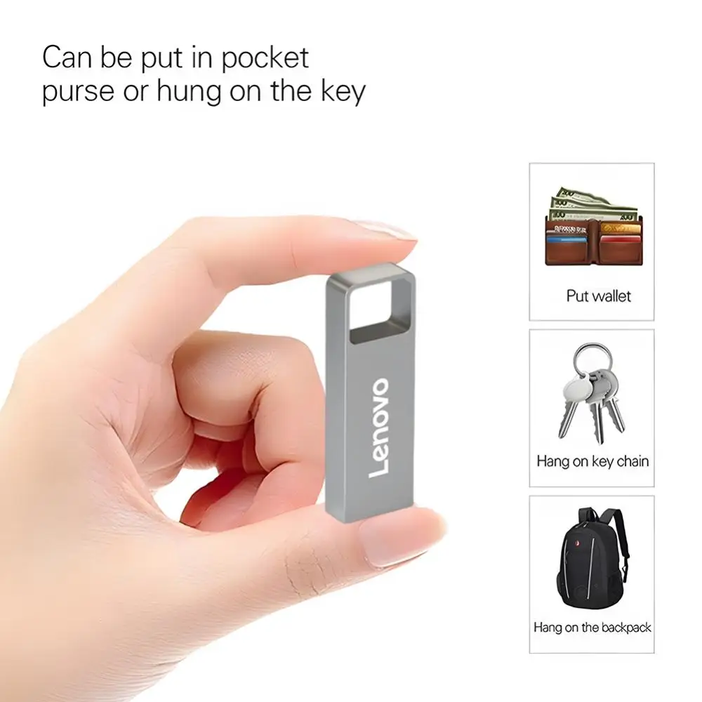 Lenovo 2 IN 1 Pen Drive 1TB OTG Type-C USB Flash Drive 2TB 128G 256GB Ultra Dual USB3.1 Disk USB Stick 150MB/s For Phone Laptop