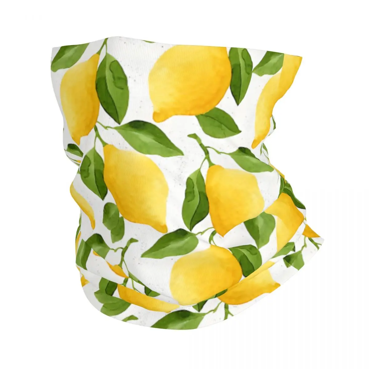 Watercolor Lemon Thin Bandana Neck Gaiter Wrap Scarf Headband Neck Cover