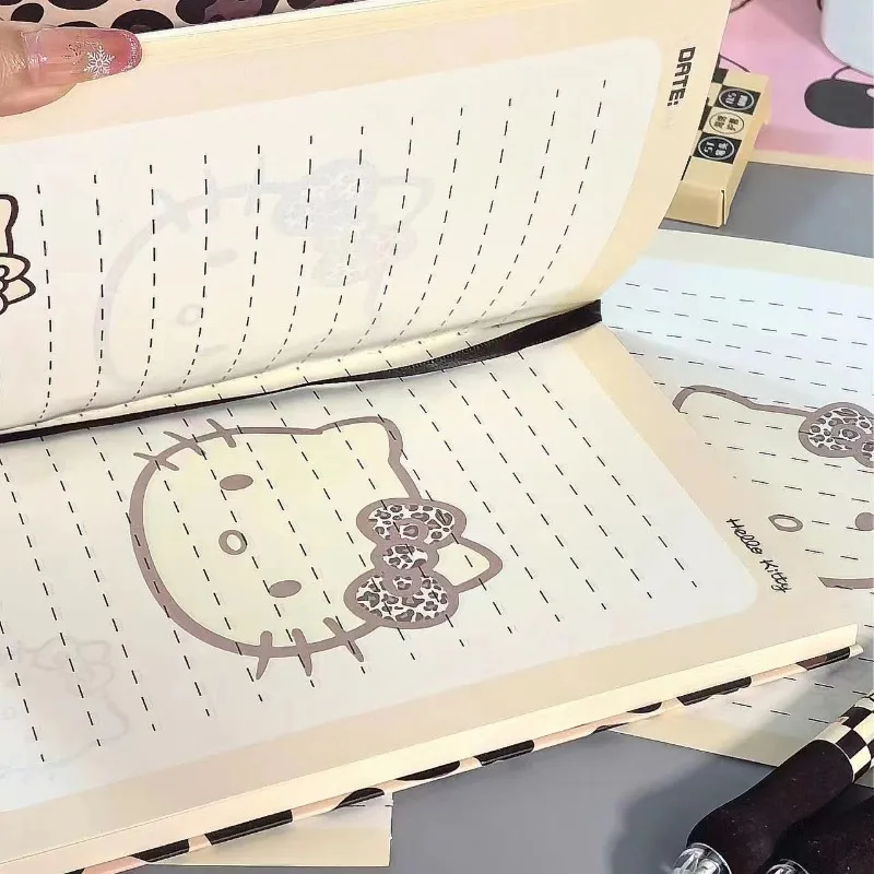 A5 Sanrio Hello Kitty Notebook Cartoon Cute Writing Diary Student Thickened Notepad Note Book Stationery School Office Supplies