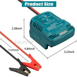 Jumper Cables Adapter For Makita/Dewalt/Milwaukee 18V Li-ion Battery Car Igniter charger 11AWG Jump Starting Auto Booster Cable