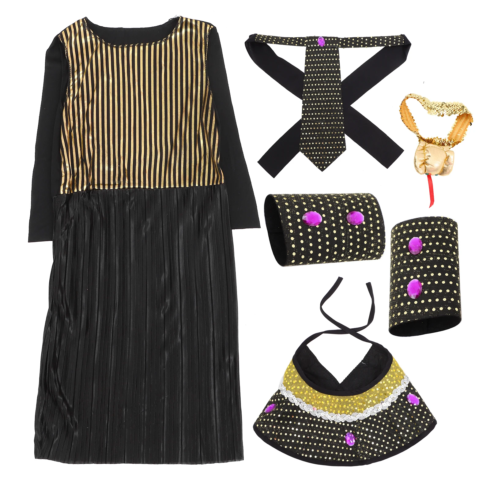 

Egypt Costume Halloween Girls Cosplay Suits Soft Texture Comfortable Wearing Easy Cleaning Storing Classic Design