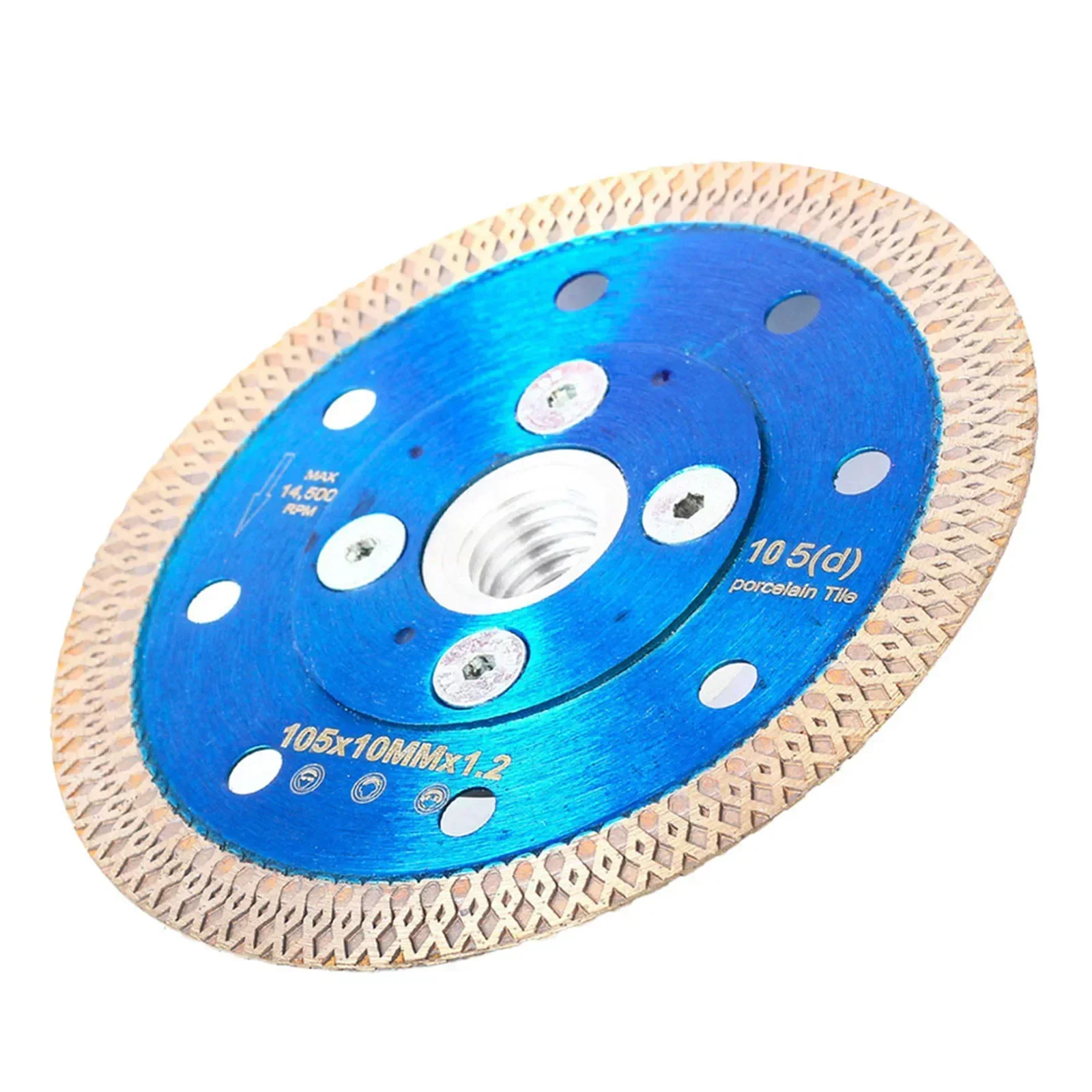 1Pc Diamond Saw Blade W/ Flange Thread 105/115/125mm Cutting Disc For Tile Porcelain Stone Cutting Machine Tool Parts