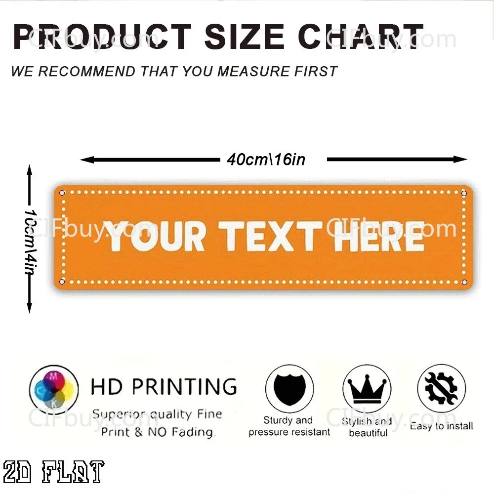 Customizable Text 2D Flat HD UV‑Print Wall Plaque,15.75