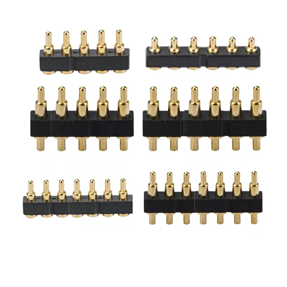 JCD 1PC Male Female Pogo Pin Connector Pogopin Battery Spring Loaded Contact SMD DIP Needle PCB 2 3 4 Pin 2.54mm Pitch
