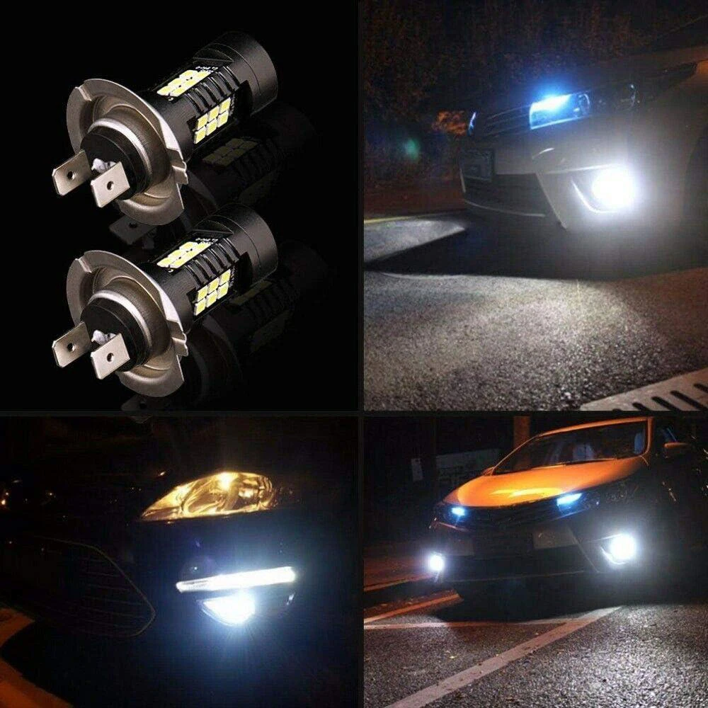 12V-24V 6000K White 2Pcs LED Fog Light Bulbs Daytime Running Lights H8/H9/H11,H4/9003,H7,9005/HB3,9006/HB4,H16/5202,P13W image 2