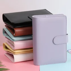 A6 budget binder planner with 5 cash envelopes and plan pages, colored PU leather notebook binder