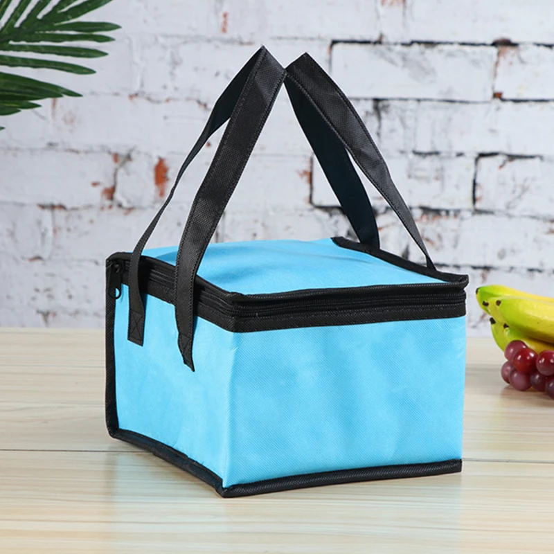 Portable Silver Cooler Bag Cake Pizza Warm Cold Carrier Insulated Handbag Thermal Lunch Picnic Box Thermal Meal Drinks Cool Bag