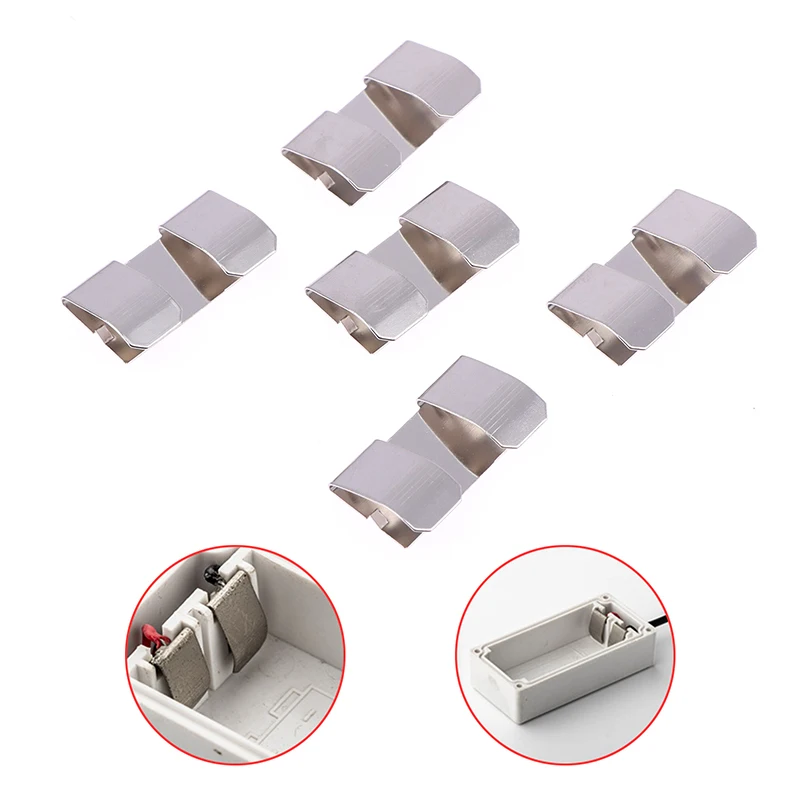 5/10Pcs BC-5206 Positive And Negative Electrode Springs Piece Dual AA CR2 Leaf Spring Battery Contact AA Battery Connector