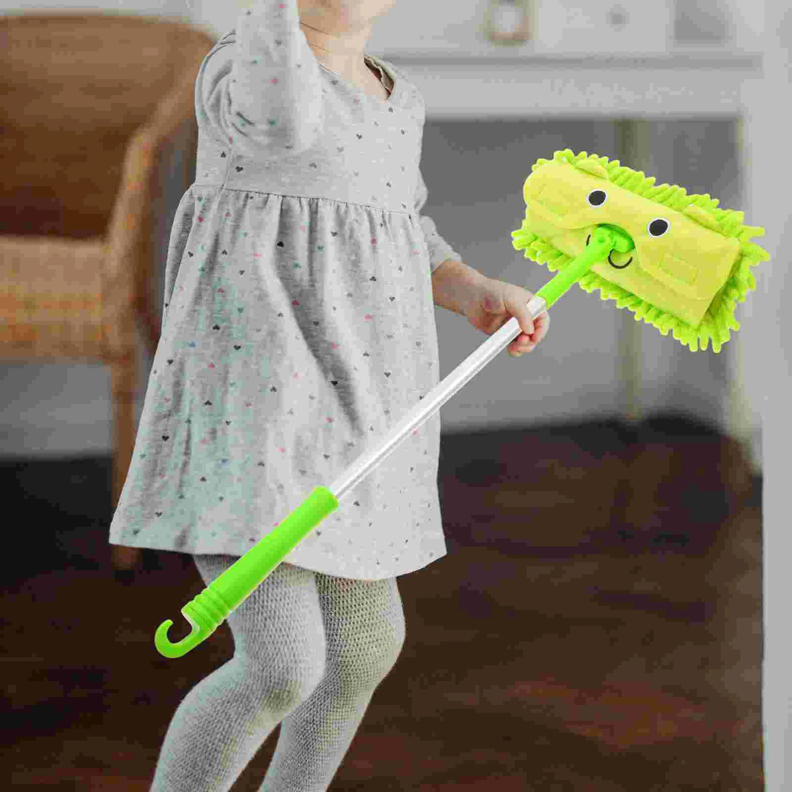 Wet and Dry Toy Mop Toddler Kids Vacuum Toys for Toddlers Plastic Child Size Broom