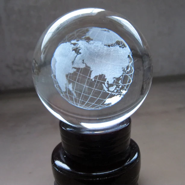TOP COOL festival gift # efficacious HOME House FENG SHUI Talisman 3D Crystal  the earth ball statue Model--  Limited Edition