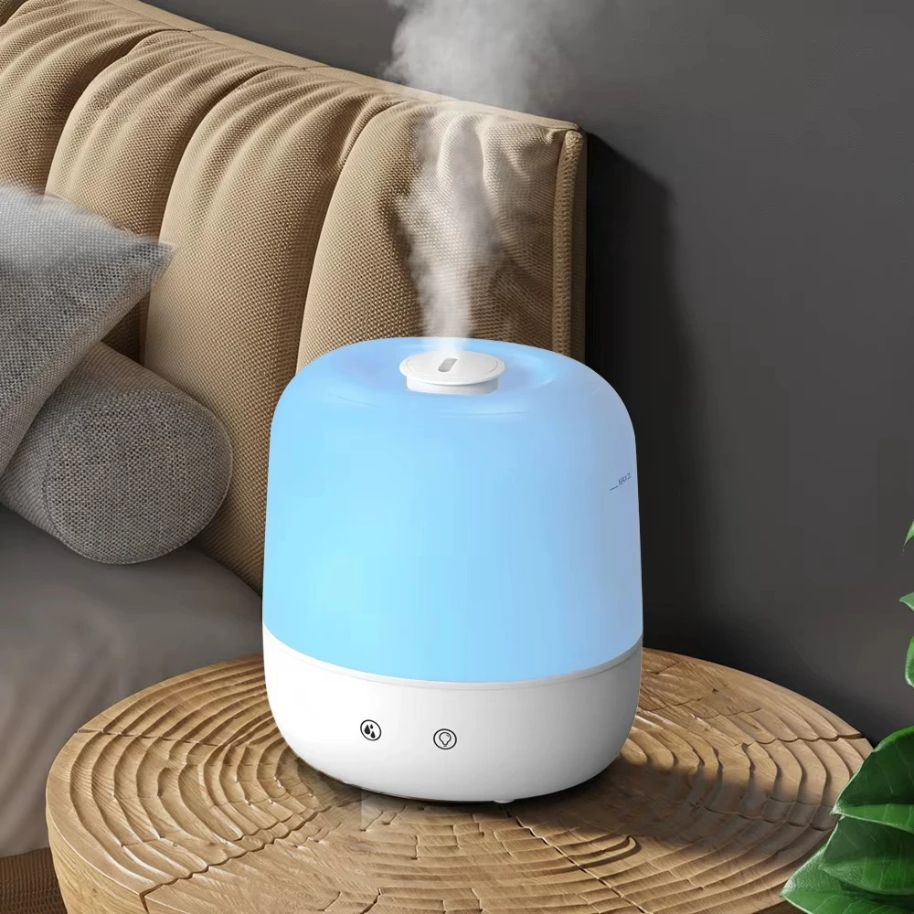 2L Portable Mini Cool Mist Humidifier, Plastic Aromatherapy Air Humidifier for Home Room