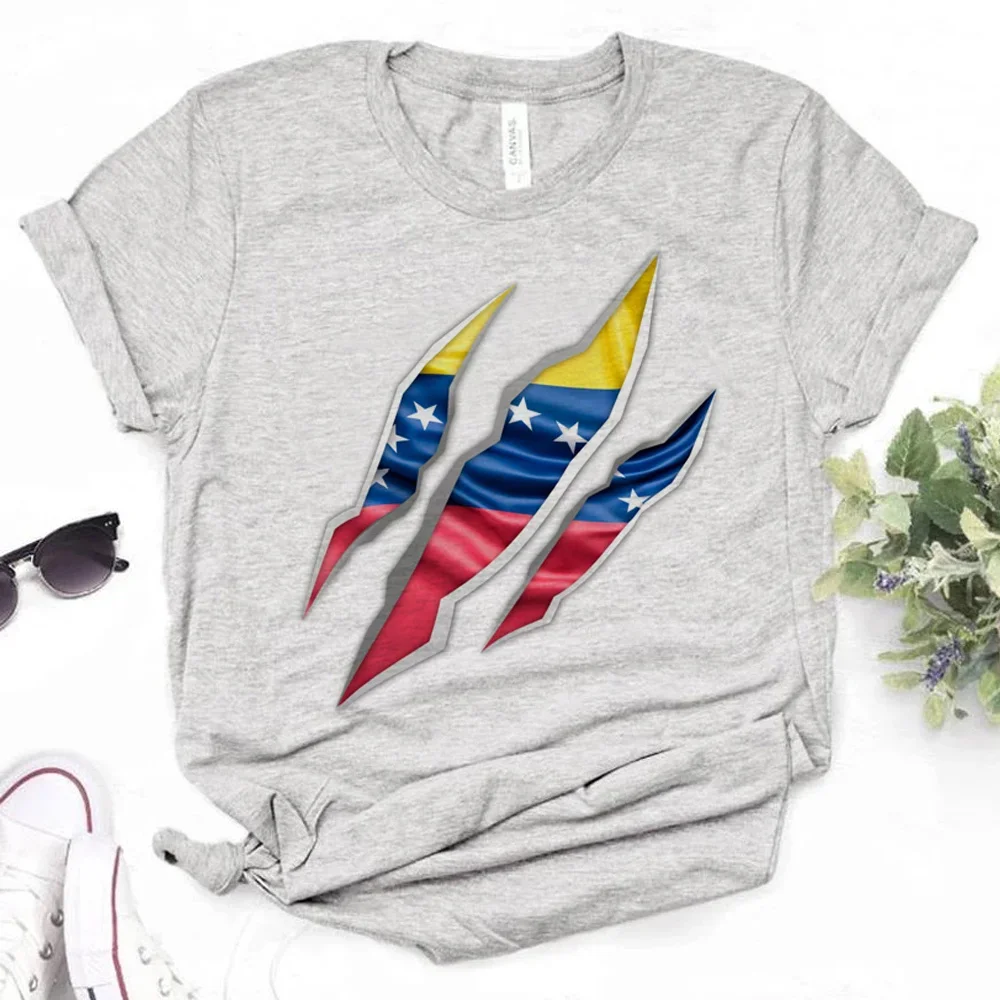 Venezuela t shirt women summer Cartoon Graphic Tops Soft Creative Short Sleeve Streetwear Japanese Female Anime Y2k Clothes Tees