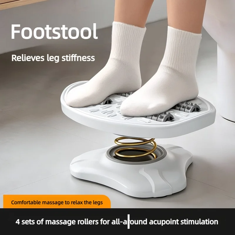 Under Desk Foot Rest Foot Massager Roller Pedal, Acupressure Foot Stool for Office Home Use Relieve Foot Fatigue