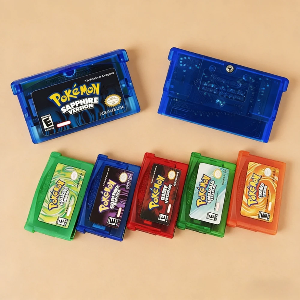 ita-fra-esp-usa-eur-32ビットgbaビデオゲームカートリッジコンソールカードシリーズaセット-エメラルド-ファイアレッド-リーフグリーン-ルビー-サファイア-シャイニー付き