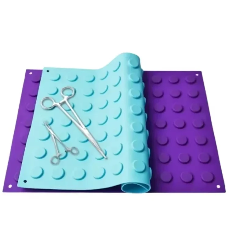 

A-New Arrivals Green/Purple/Blue Surgical Magnetic Instrument Mats/ Pad for Surgical Instruments Flexible and Non-Slip Trays