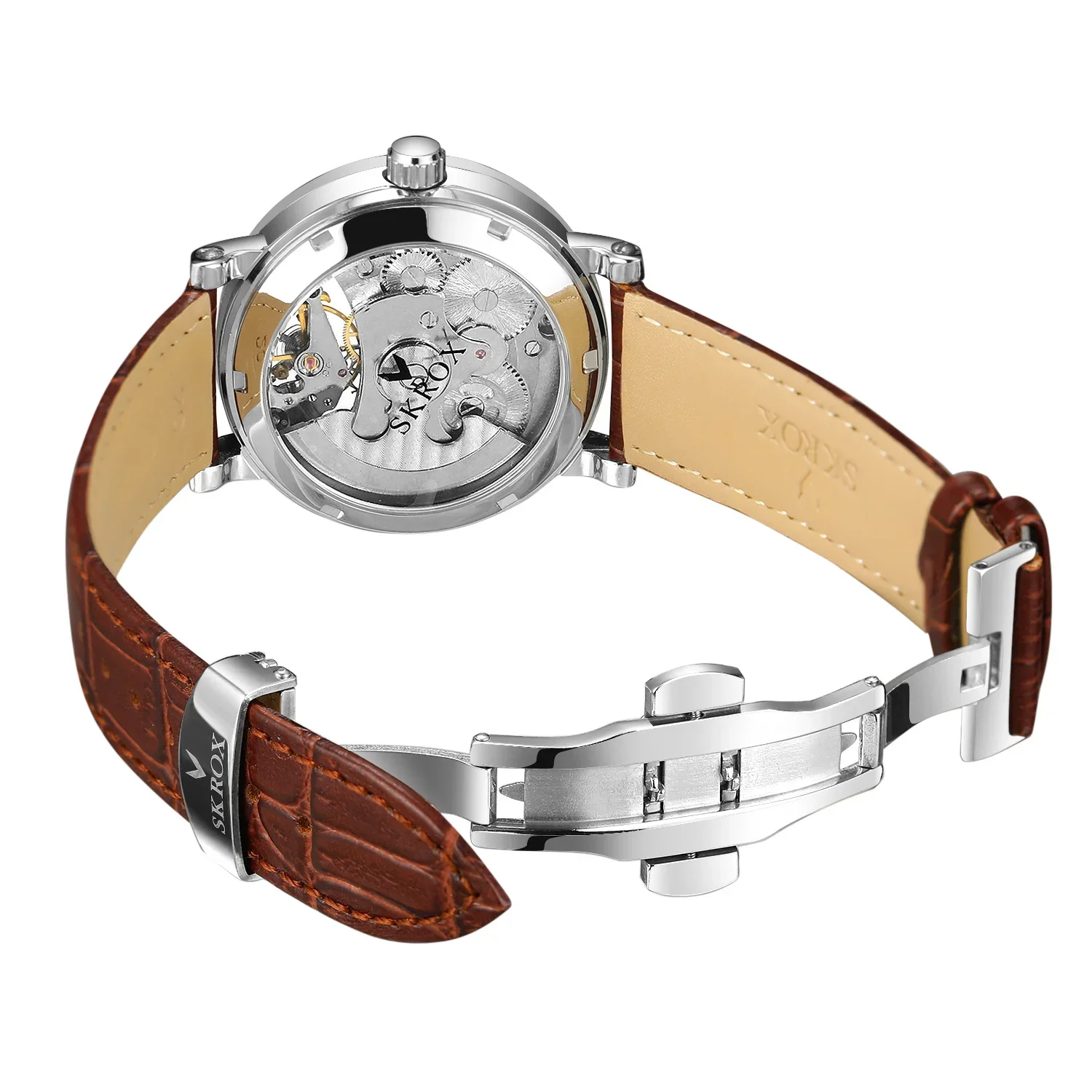 Роскошные бренды, двойной часовой пояс, фаза Луны, автоматические часы с механизмом, механические мужские наручные часы из натуральной кожи, оригинальные мужские часы