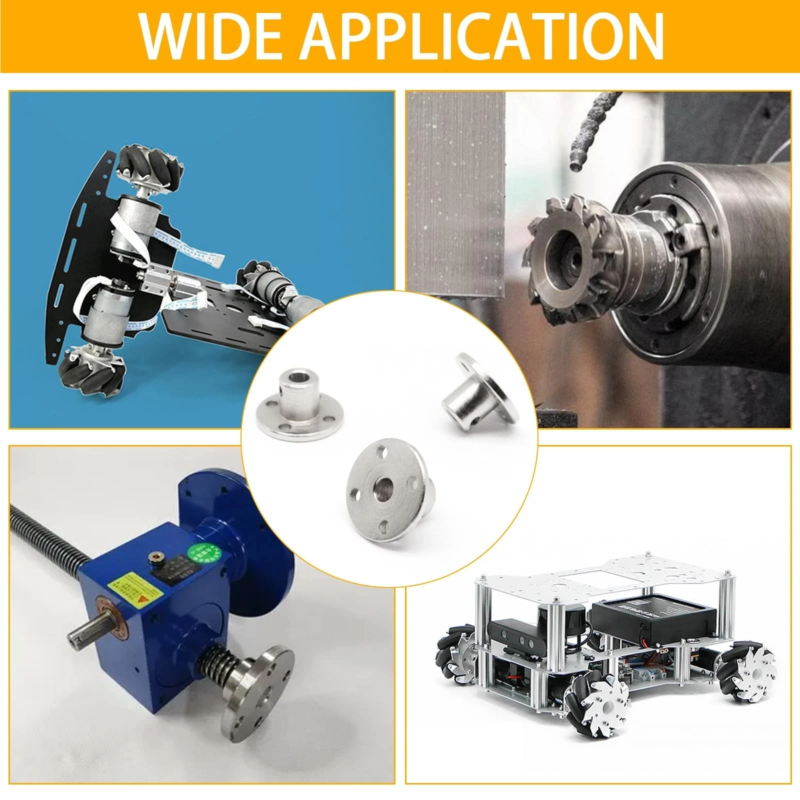 1PCS 3mm 3.17mm 4mm 5mm 6mm 6.35mm 7mm 8mm 10mm 11mm 12mm Rigid Flange Coupling Motor Guide Shaft Coupler Support Connector