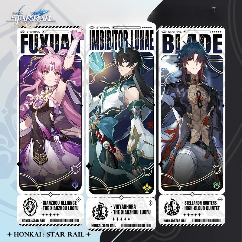 Honkai Star Rail Collection Cards Games Imbibitor Lunae FuXuan Kafka Cosplay Props Anime Tarot Card Game Collection Cards Gifts