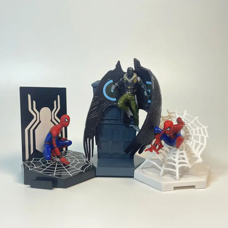 Figuras de Los Vengadores de Marvel para niños y niñas, Spiderman, modelo de dibujos animados creativo personalizado, adornos, Juguetes