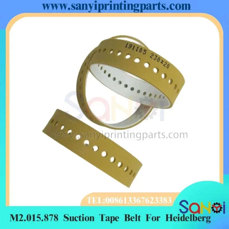 送料無料 3 ピース M2.015.878 吸引テープイエローフラット H1361 ベルト 230 × 20 ミリメートルハイデルベルク SM52 SM74 SM102 印刷機